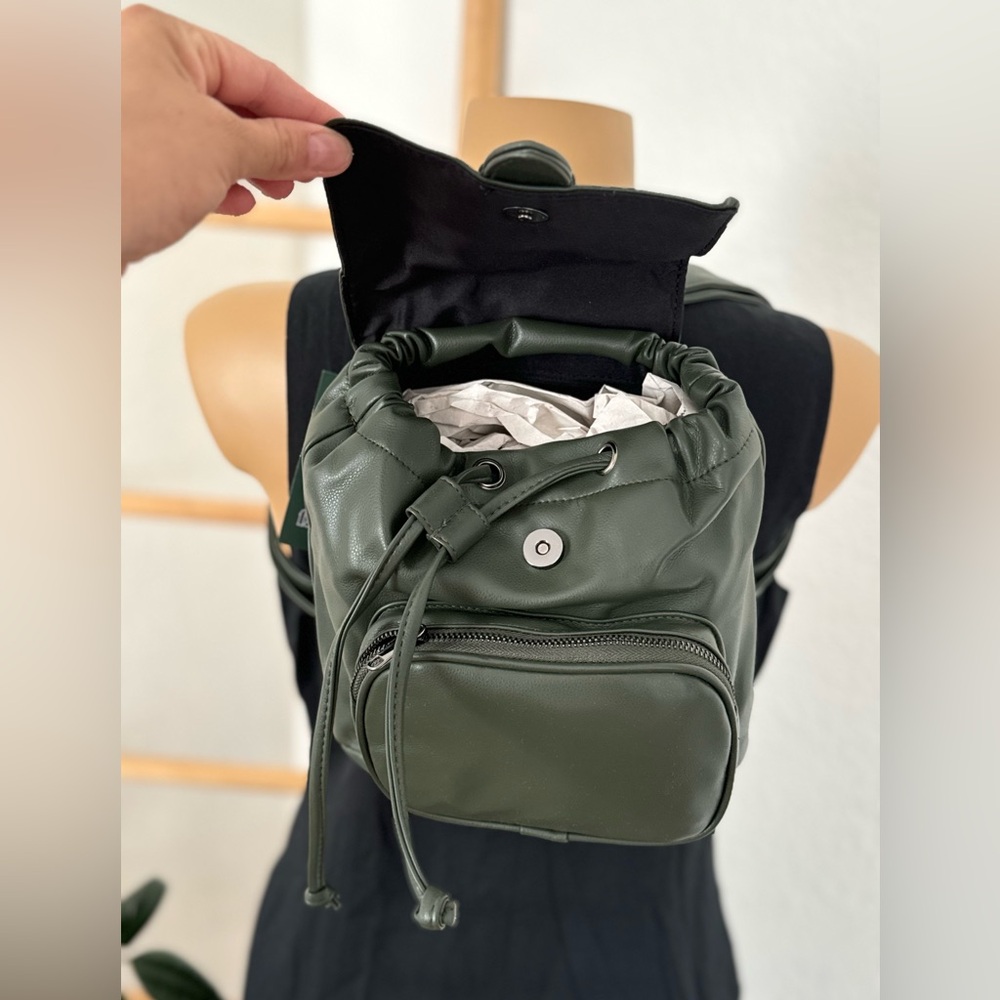 NWT Mini Flap with Buckle with Closure Backpack - Wild Fable Green - Picture 7 of 7
